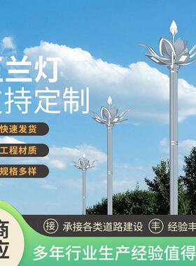户外大型LED莲花造型玉兰灯景观灯市政照明防水新款花灯厂家供应