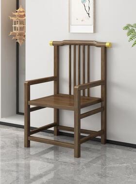 实中围椅圈椅茶桌配家用办公式两KFY用太木师椅卷书椅月椅牙椅官