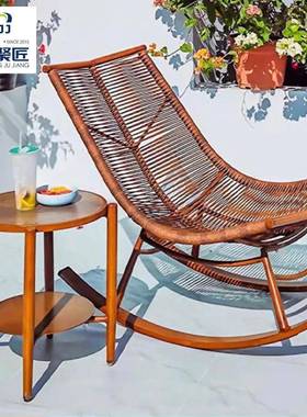 户外躺椅摇摇椅大阳34808花台家用休闲椅藤编户园外庭院懒人摇摇