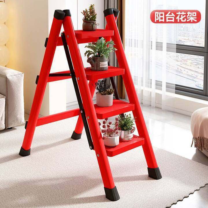 梯子家用折叠伸缩小型轻便三步叉梯凳室内人字梯踏步爬梯收缩楼梯