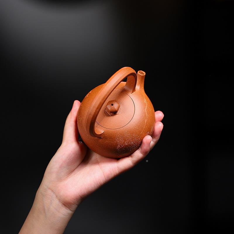 壶支持密文订单宜手工紫砂壶原矿紫砂提提梁壶梁兴复古茶手提壶家