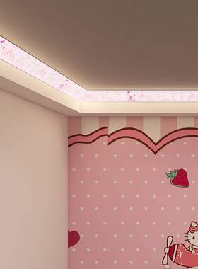 免吊顶 明装线条灯顶角线灯led发光石膏线条灯带客厅墙角灯