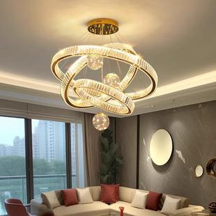 间复楼挑式 极简水晶灯现代轻奢枝形燈具楼梯长灯 880空客厅吊意式