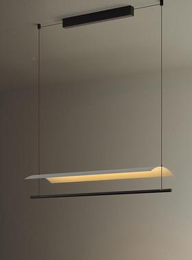 设计师厅吊现代ZIT简约日式条餐茶室餐桌吧台极简一字办公室长灯