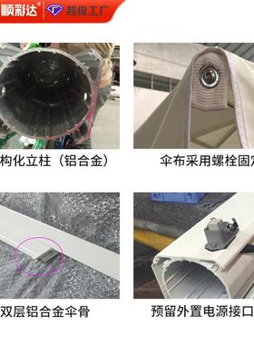 景区大型户外幼儿阳园电动遮伞营7米直径商用阳地景点泳63817池遮