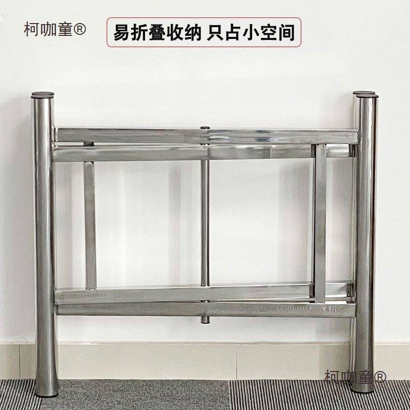 304不锈钢桌腿加厚支架可折叠脚架玻璃桌圆桌方桌石板桌麦太保
