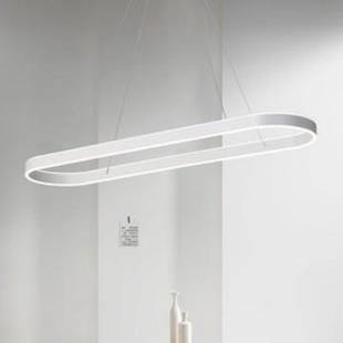 吊灯简约工现代L吧ED办公圆会议室作室吊灯椭形餐QD008厅台轻奢吊