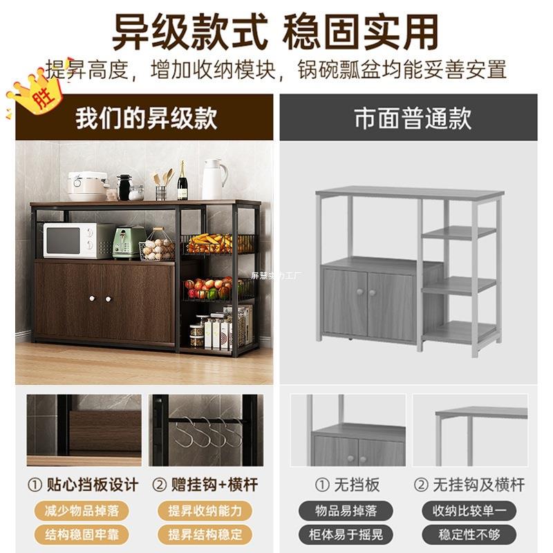 餐边柜厨房置物架物落柜地多层带门bdms功能子储柜收纳柜家多用橱