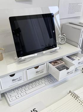 源器头电脑F5M7TJ8S桌面架显示笔记木质架办公室本书桌宿支舍收纳