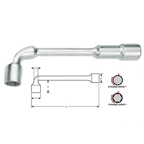 Bahco 公制 套筒扳手 L形六角 12角烟斗扳手 17mm 28M-17
