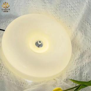 奶油风全光光护878眼源卧室吸中谱古顶灯包斯豪布丁过道阳台玻璃