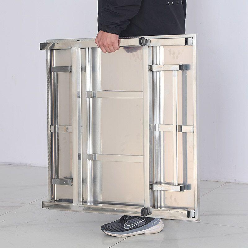 摊不锈钢INV夜市折叠桌宿餐桌用舍烧家烤出租房桌子户外摆便携小