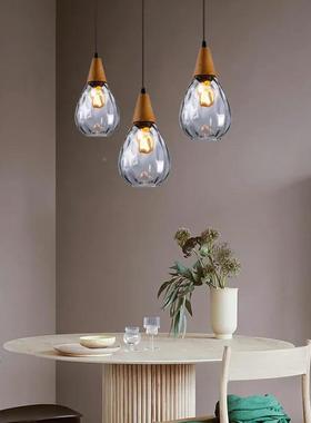 复古loft水纹玻璃吊个灯餐厅吧台意性吧IRB卡座工创业风美酒式水