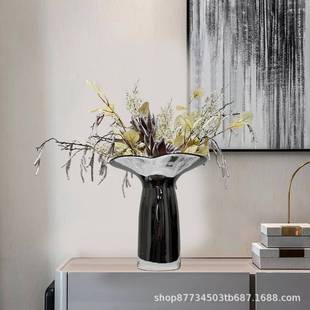 现轻代676仿真奢花艺板房间样客厅酒店餐桌装 饰花售楼处茶几假花