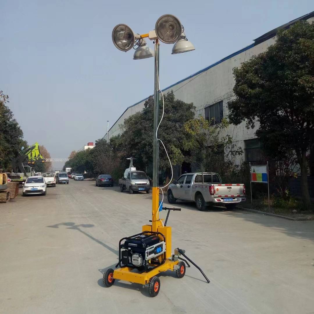 推车式手摇升降移动照明车汽油柴油发电抢险防汛救灾道路施工灯塔