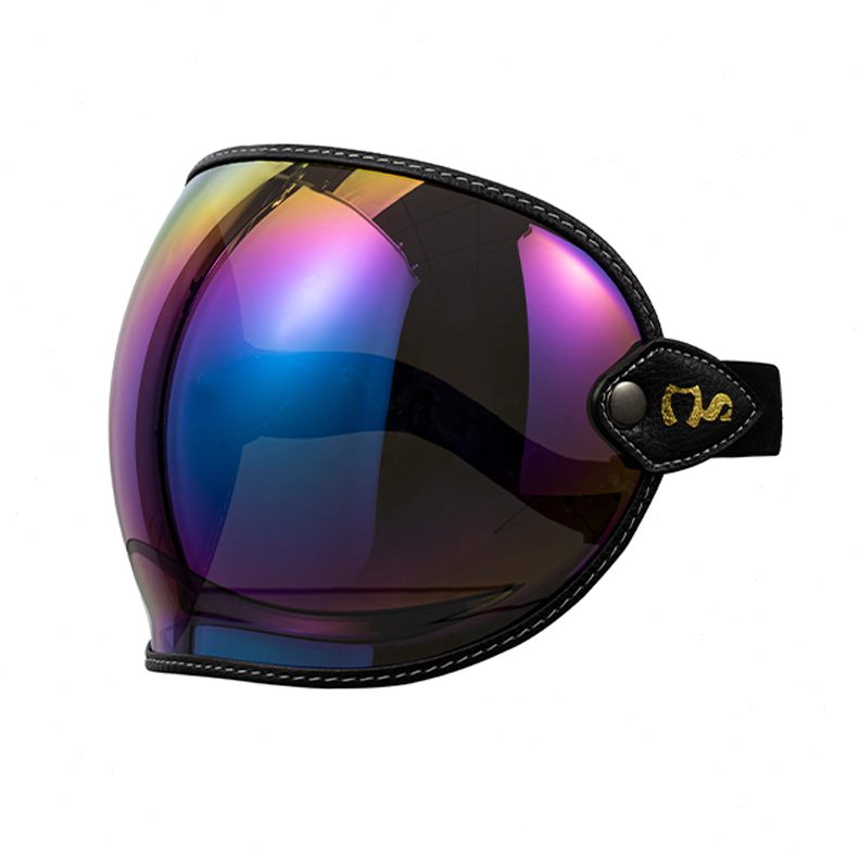 防风复古泡泡/摩托车头盔半盔 猫43镜护目镜风镜电镀全盔歪镜片