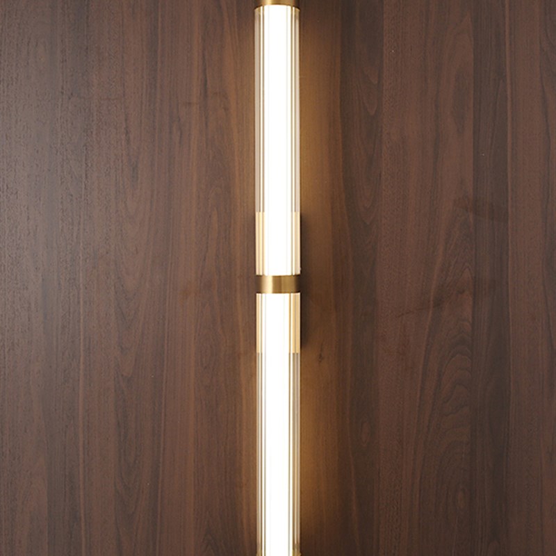 北欧轻奢售楼部酒店走廊过x道长杆壁灯别墅客厅背景墙玻璃壁灯