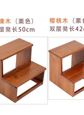 N阶5楼梯YL-D003凳子二步三6步台凳阶梯加凳实木家用成人儿童厚整