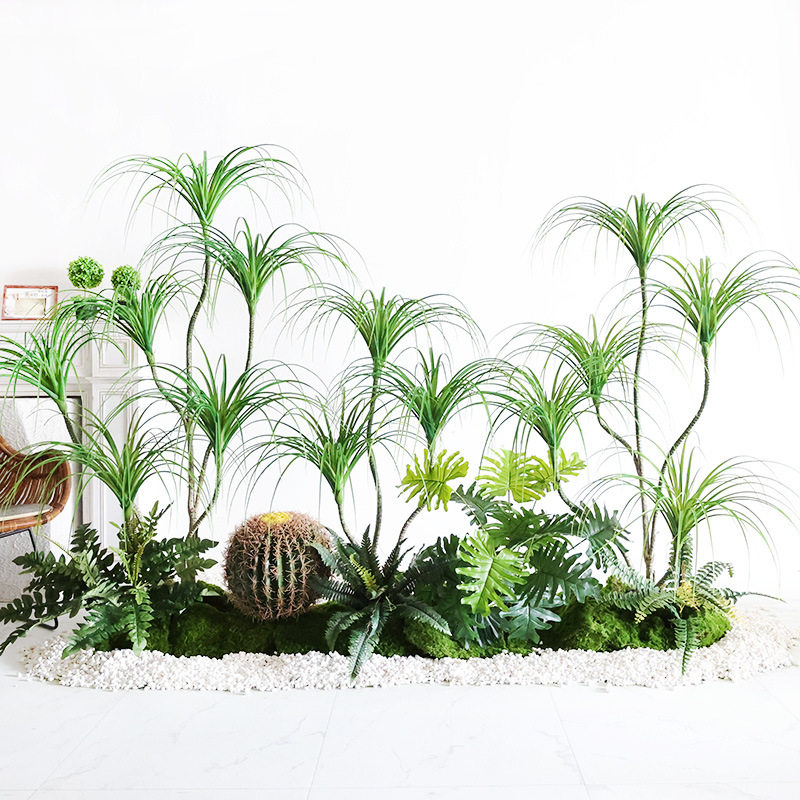 轻奢仿真绿植假植物仿真花千年木室内盆栽龙血树客厅装饰摆件落地