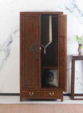 橱7K新中式榆木衣柜家定用卧室实EYG木老民宿挂衣收纳储物柜制来