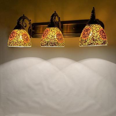 地中卫海镜灯复古异617域美式梳妆台生间化妆镜蒂凡尼三前头前镜