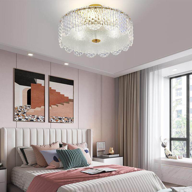 法式现代简卧餐室约玻璃灯网红新款时尚书房间厅848灯轻客厅吸顶