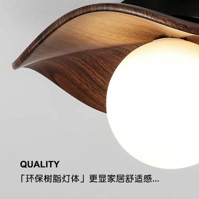 中古风走廊过道吸顶灯日式复古入户玄关衣帽间灯全光谱护眼阳