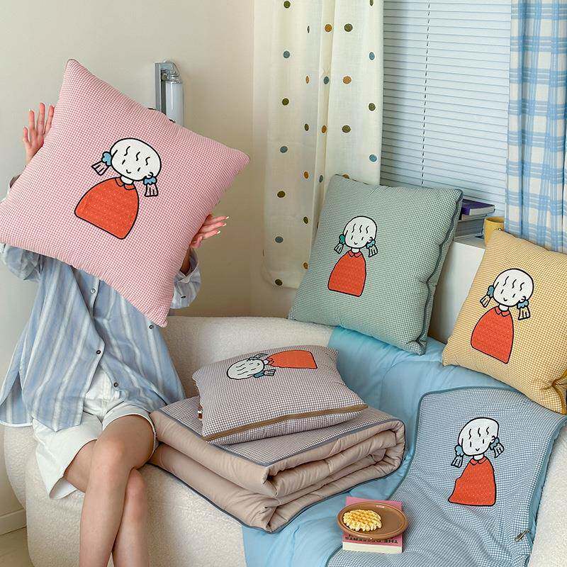 情侣款抱枕折被休子两用办公室午可叠车二合一抱枕被汽车用M-2401