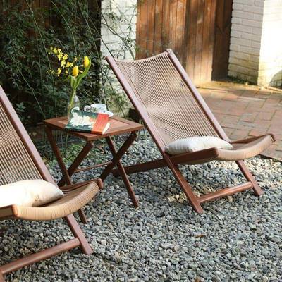 椅外露天YTA5ppZ4叠庭院家用休闲藤编椅子阳台茶桌椅三躺户件套民