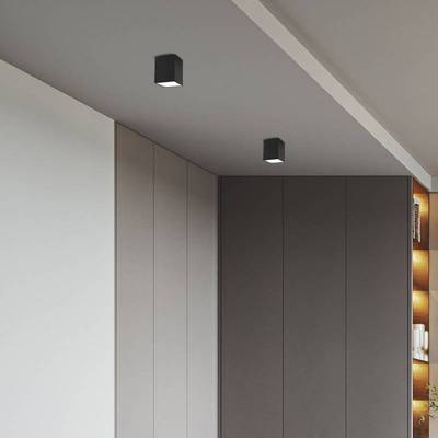 9Uled明装筒灯方形免开孔商用办公室吸顶式防眩筒灯家用玄关盒子