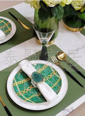 现代简样板间软装饰创意家居摆件品餐花艺桌餐约具套装组合