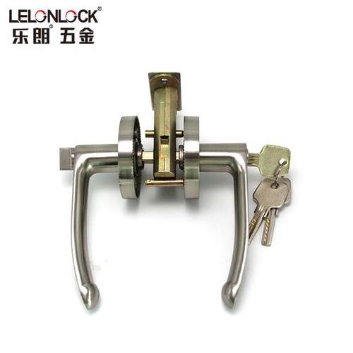 朗室乐内门三杆执手锁卫生间通道门锁色匙可选551ET带钥静音多门