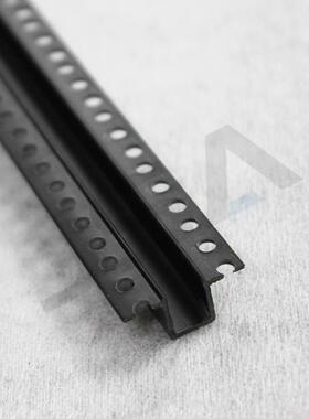 几字条黑色u凹槽型MIQ收pv阴阳角线吊顶工艺槽滴水线口黑c色几字