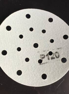 孔速绿色干磨纸6寸1715光0mm圆形拉绒砂片80目100植绒太阳