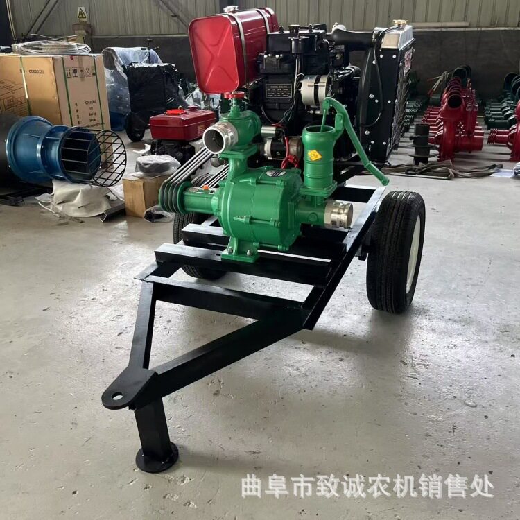 双杠机带多级喷灌泵扬程180米爬坡灌溉泵山地果园高扬程喷灌泵