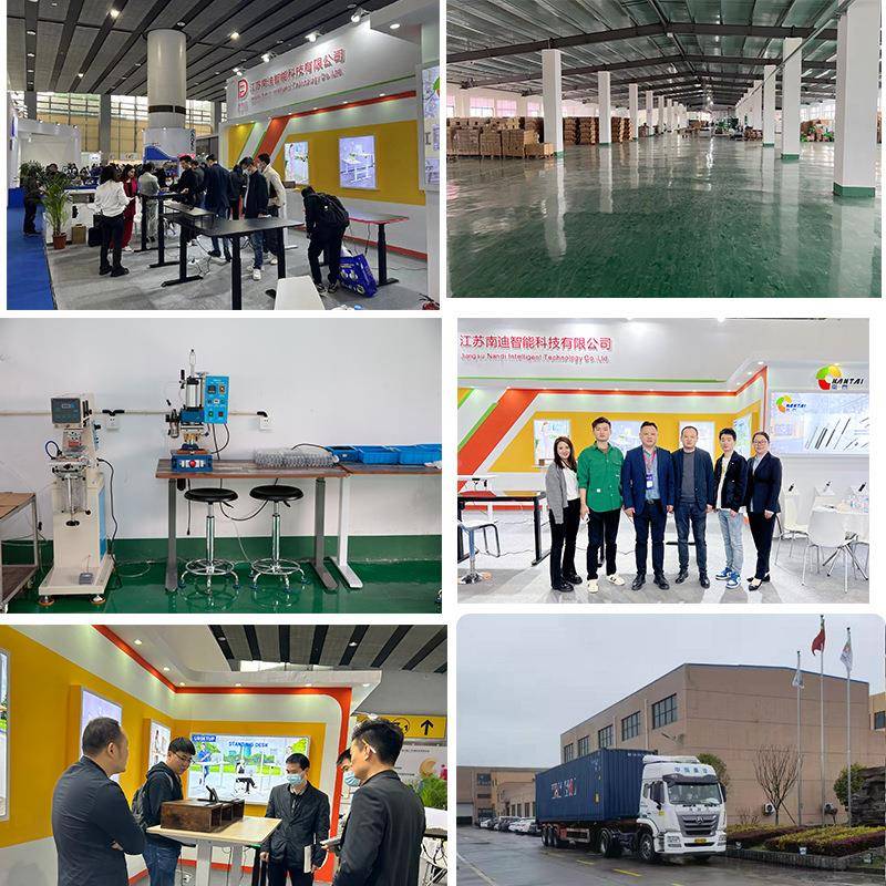 南迪动升降桌脑学电习办公桌学站立式人电体工智631能升降可调节