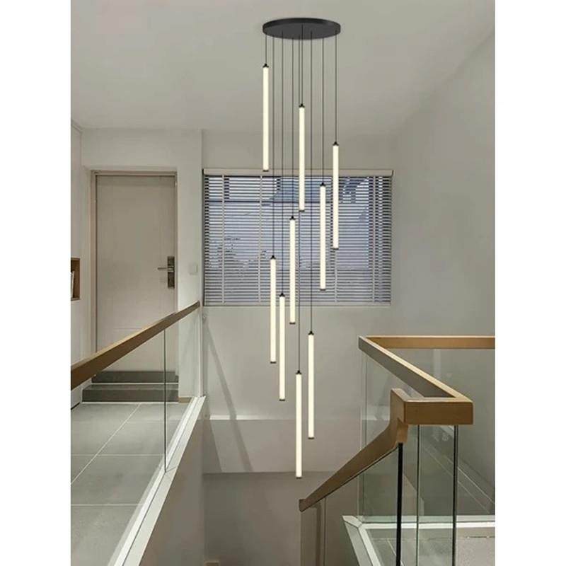 空楼梯家居厅长吊212灯led个性墅客现代极简挑亚克别力复式楼跨境