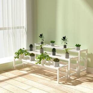 r^窗台花架阶梯式单个多层带轮可移动多肉盆栽置物架阳台庭院花架