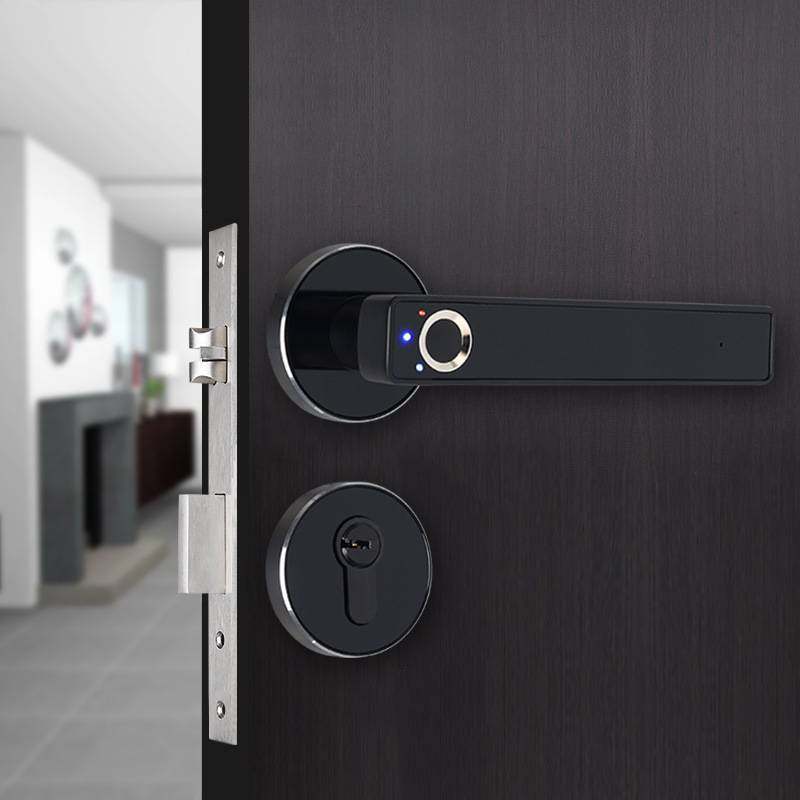 指纹锁室内门智能锁家用防盗门锁电子锁办公室木门房间门卧室分体