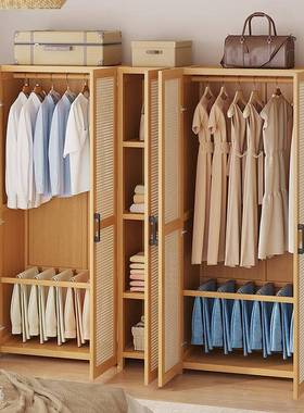 简衣柜LQP家用卧室出租房用易纳组装经济型楠竹儿型童小户收柜子