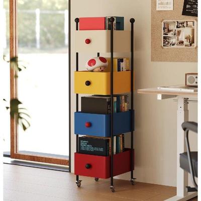 彩虹书用架可移动客收厅家室儿童绘本纳转角置物架DWD子卧铁艺杂志架