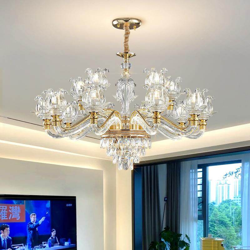 奢水晶吊轻灯客厅主9972025新款豪华大气式发灯光灯臂家用灯具套,家装灯饰光源,智能吊灯,淘宝优惠券,粉丝福利购,淘宝优惠卷