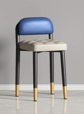 可叠餐放靠背凳用子现代简约用椅商家庭家备6465用摞叠椅子