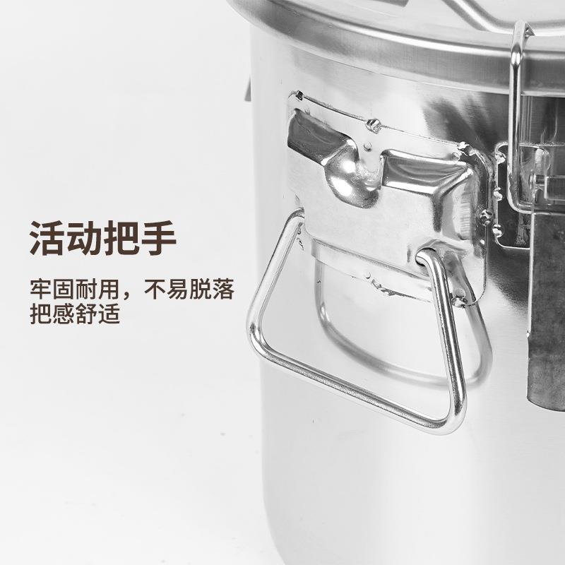 58钢L容量桶不锈密封罐LUF加厚商用米桶食用储粮封密米箱大容量