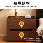 中HLM古风床柜实室木家款 用卧床头置物架2025新小户型储物头床边