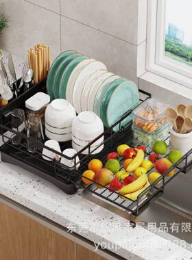 跨架EYO境沥收水架伸缩台面碗碟筷子纳架水收槽边碗厨房纳置物架