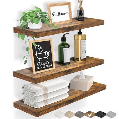 木制现代简约一字板壁挂式铁木结合浮动隔板墙上置物架客厅整理架