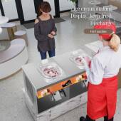 商用硬冰淇132淋机b球atch冰ice淇creammachine台式 全自动淋机冷