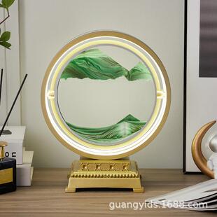 流沙画创意轻奢摆沙31894漏室台灯客厅面酒柜电视柜办公桌家居件