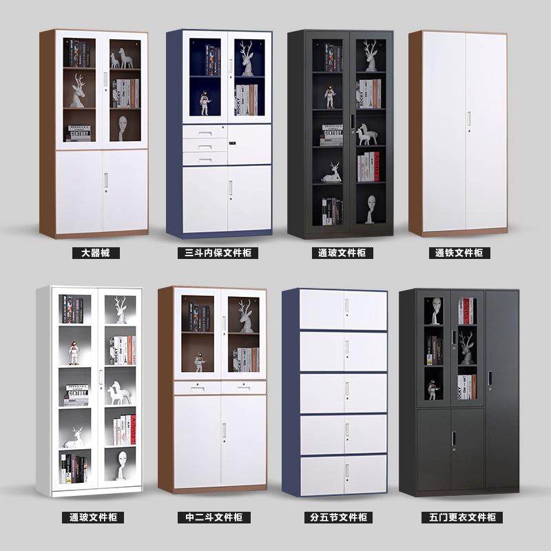 文XSJ-L-T4工柜柜资料柜玻璃柜铁皮更衣柜员储物书柜带锁收件纳柜